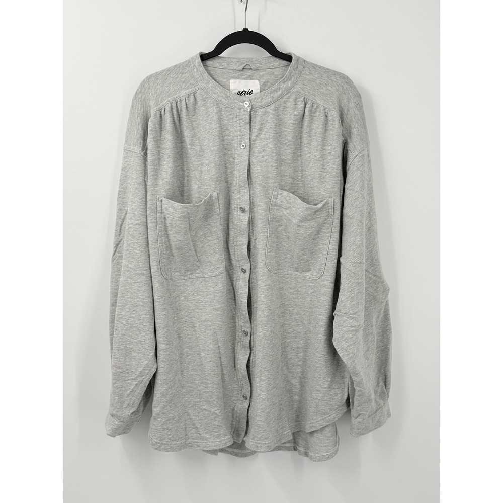 Aerie adaptive magnetic closure top Womens sz XXL roll tab sleeves button shirt